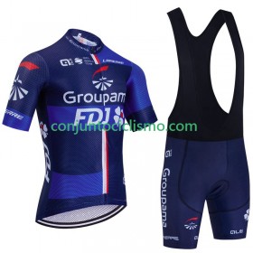 Conjunto Maillot + Culotte Corto con tirantes Fdj Groupama 2023